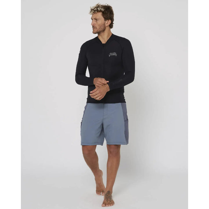 FOLLOW FRONT ZIP 1MM WETTY TOP BLACK