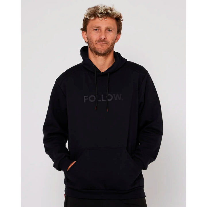 FOLLOW LOGO HOODY BLACK
