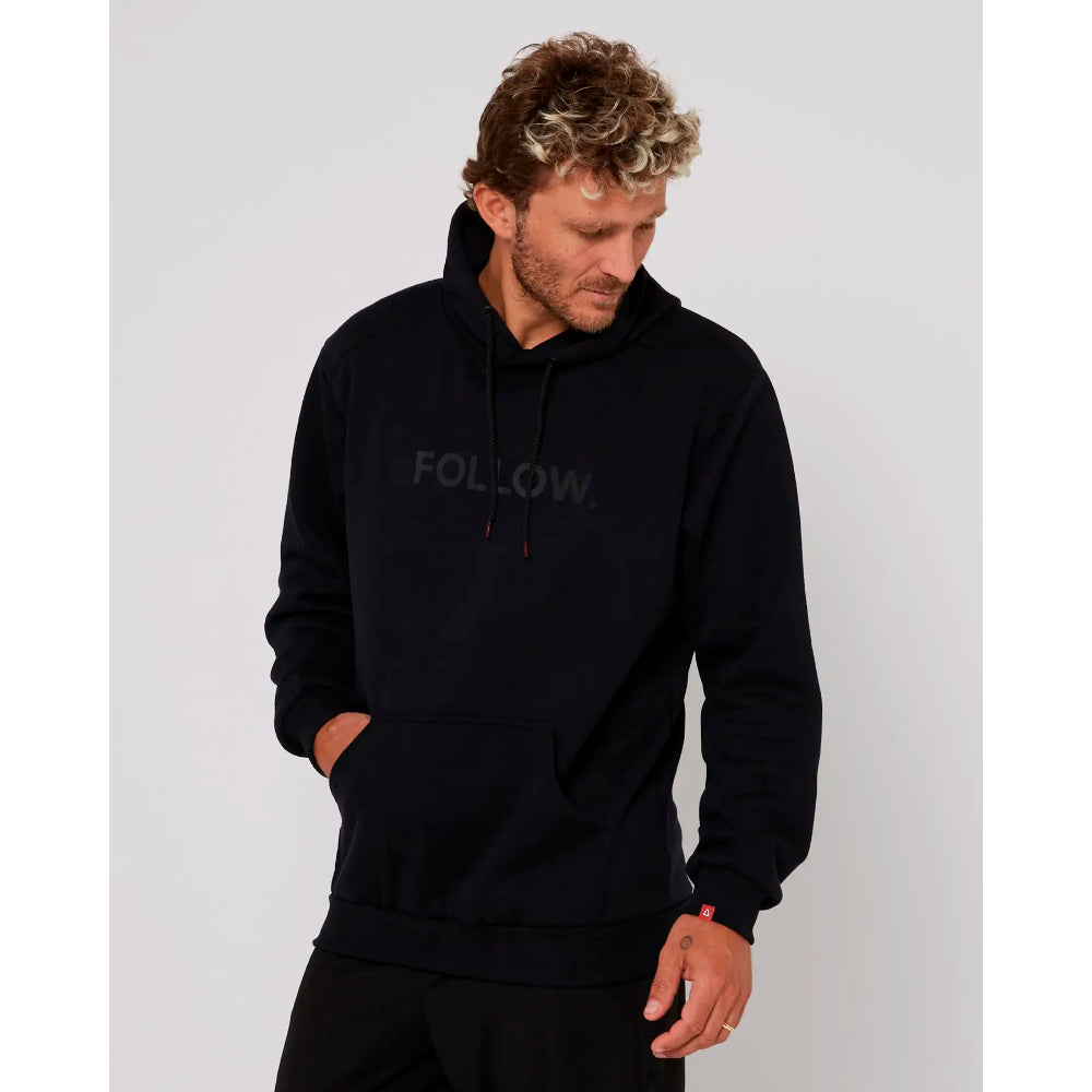 FOLLOW LOGO HOODY BLACK