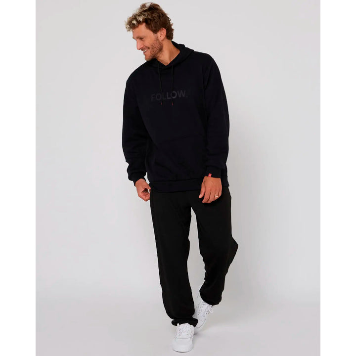 FOLLOW LOGO HOODY BLACK