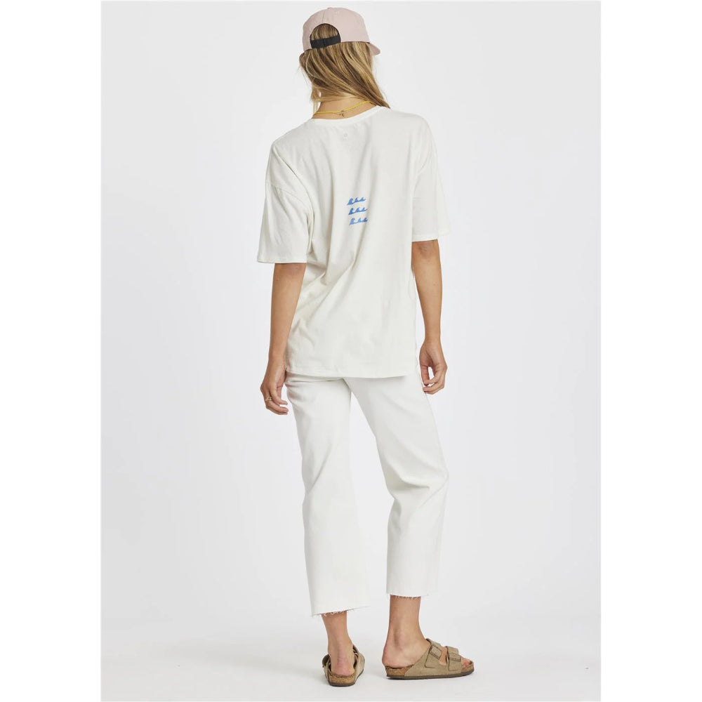 SISSTR KICKIN IT SLOUCH TEE WHITE