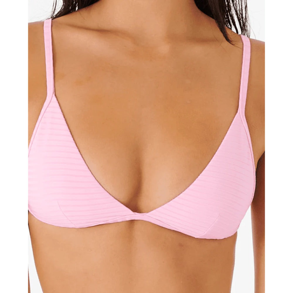RIP CURL PREMIUM SURF BANDED FIXED TRI TOP LIGHT PINK