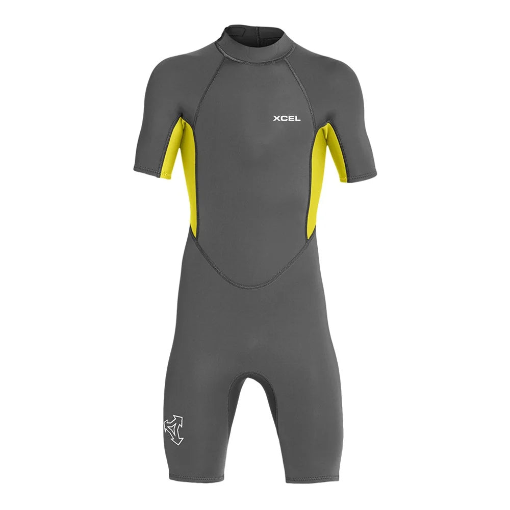 XCEL YOUTH AXIS 2MM BACK ZIP GRAPHITE