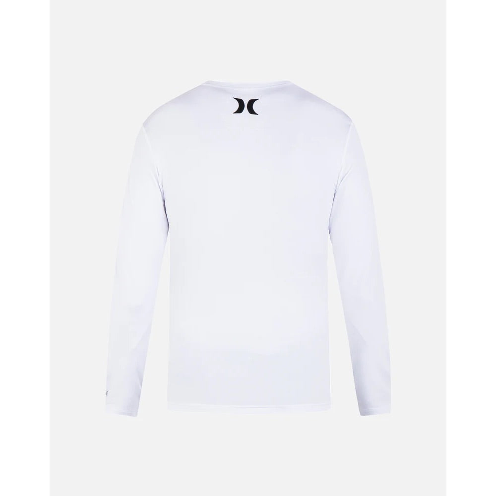 HURLEY ONE AND ONLY QUIK DRY L/S RASH GUARD WHITE