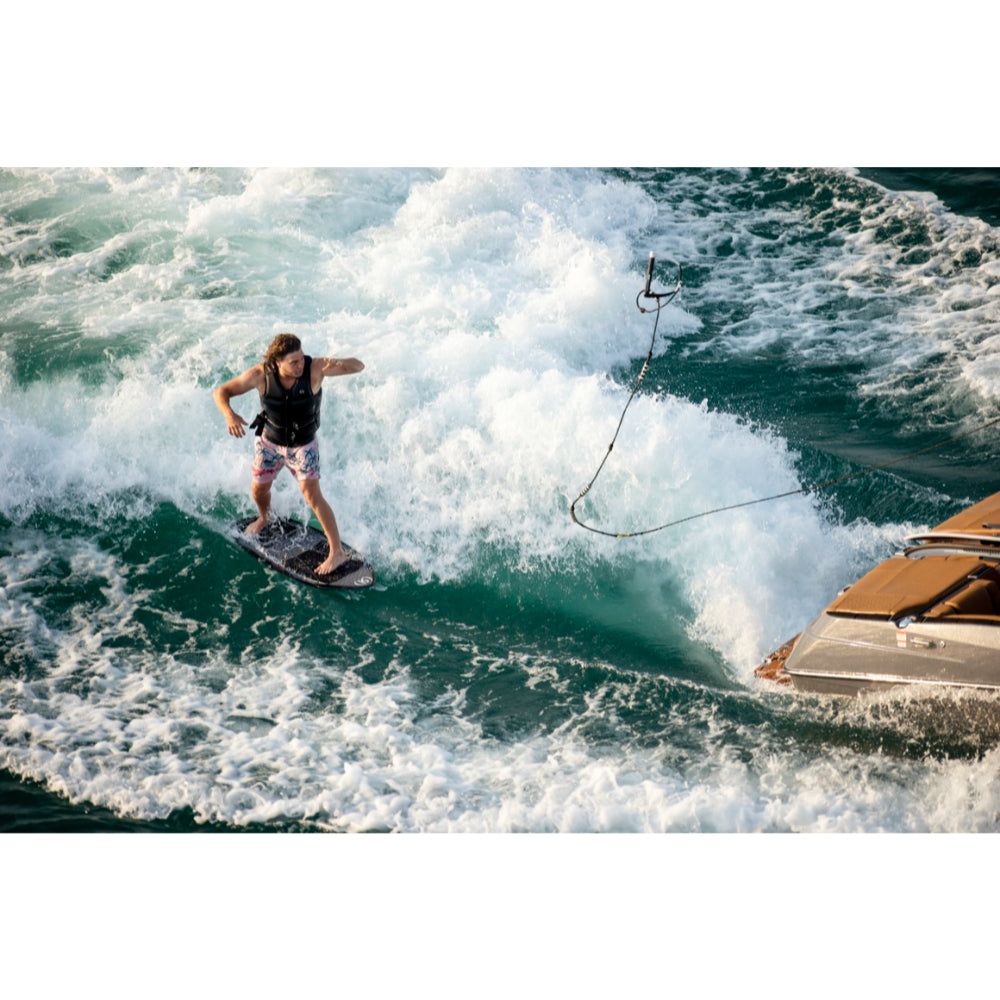 RONIX SILICONE STRETCH SURF ROPE WITH HANDLE WHITEOUT