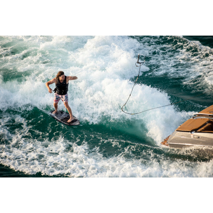 RONIX SILICONE STRETCH SURF ROPE WITH HANDLE WHITEOUT