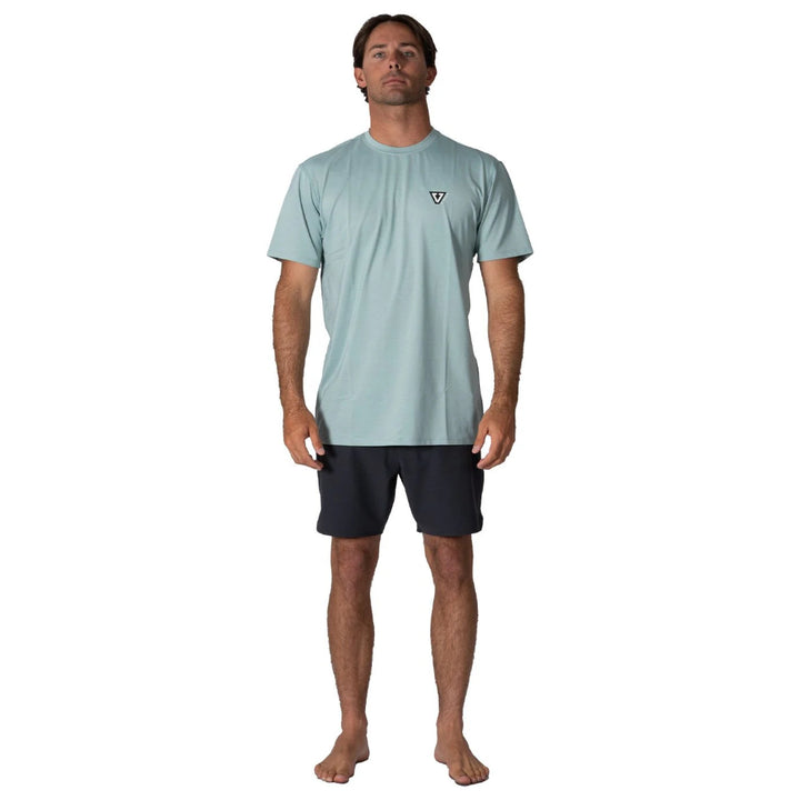 VISSLA TWISTED ECO SS SUN SHIRT SEA GREEN HEATHER