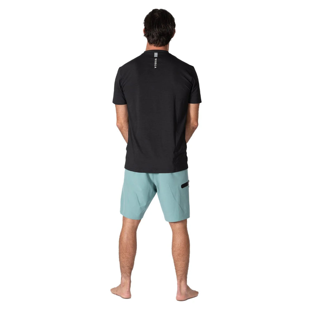 VISSLA TWISTED ECO SS SUN SHIRT BLACK