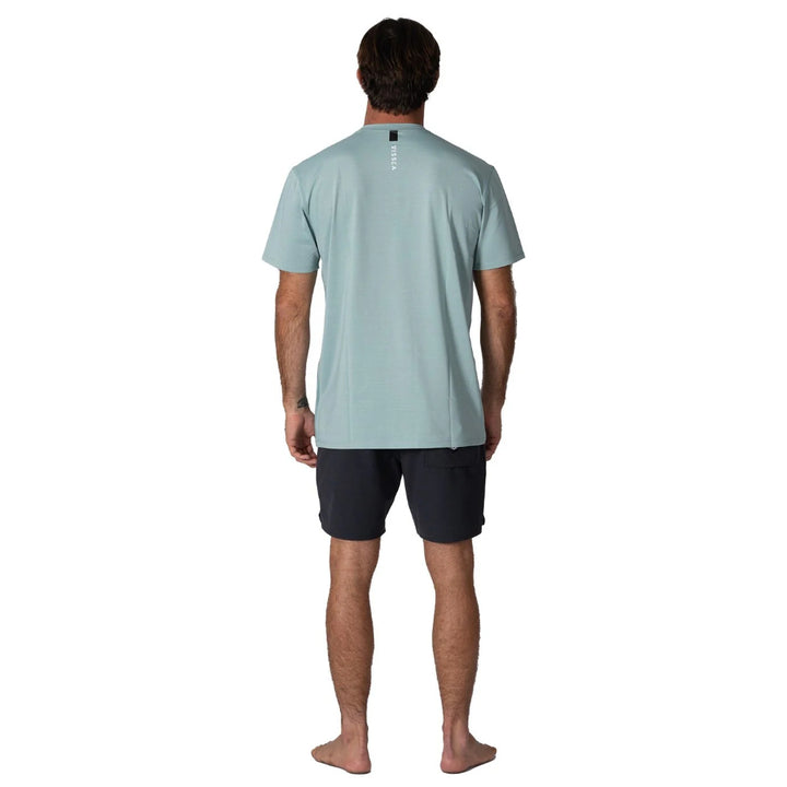 VISSLA TWISTED ECO SS SUN SHIRT SEA GREEN HEATHER