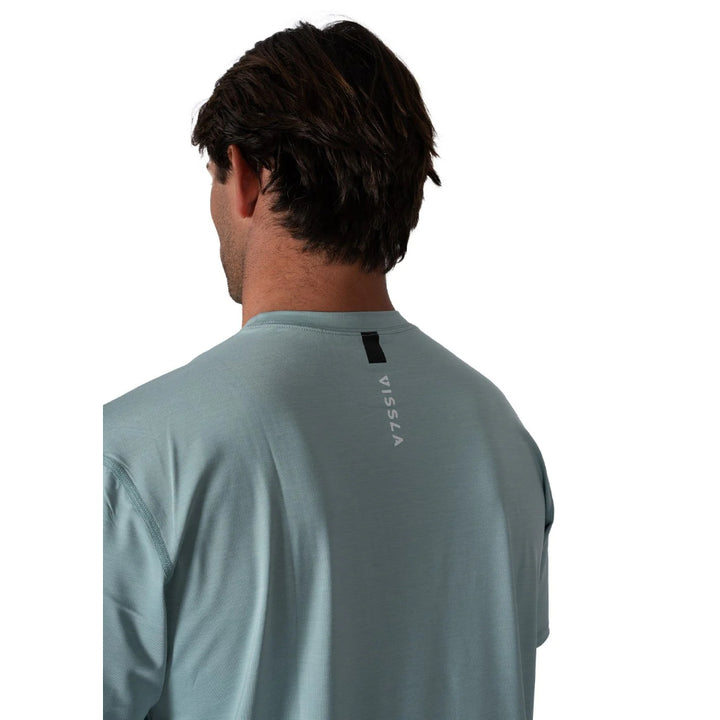 VISSLA TWISTED ECO SS SUN SHIRT SEA GREEN HEATHER