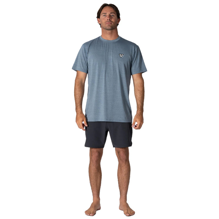 VISSLA TWISTED ECO SS SUN SHIRT DUSK HEATHER