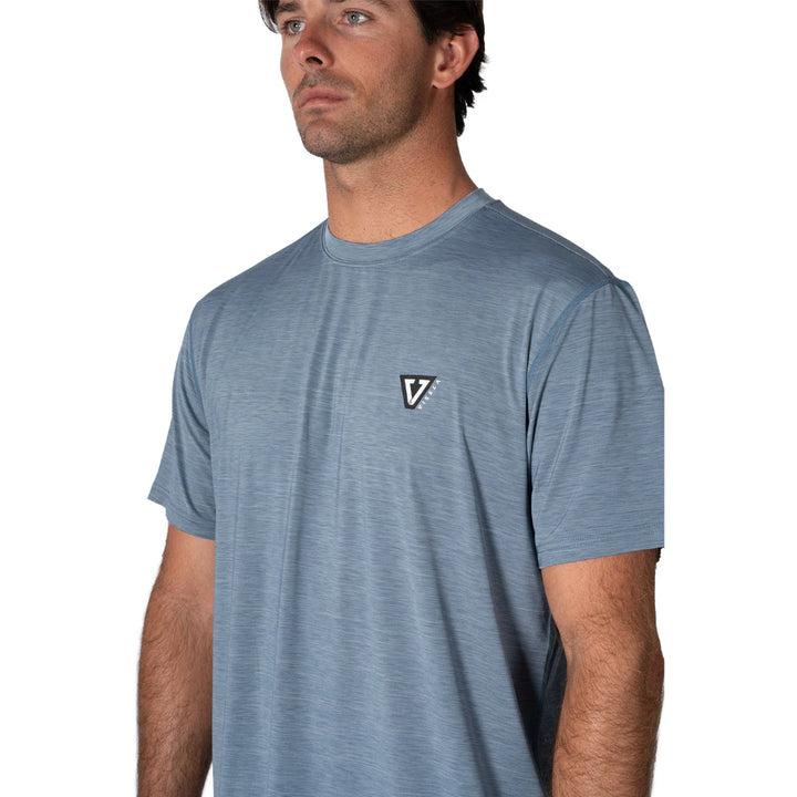 VISSLA TWISTED ECO SS SUN SHIRT DUSK HEATHER