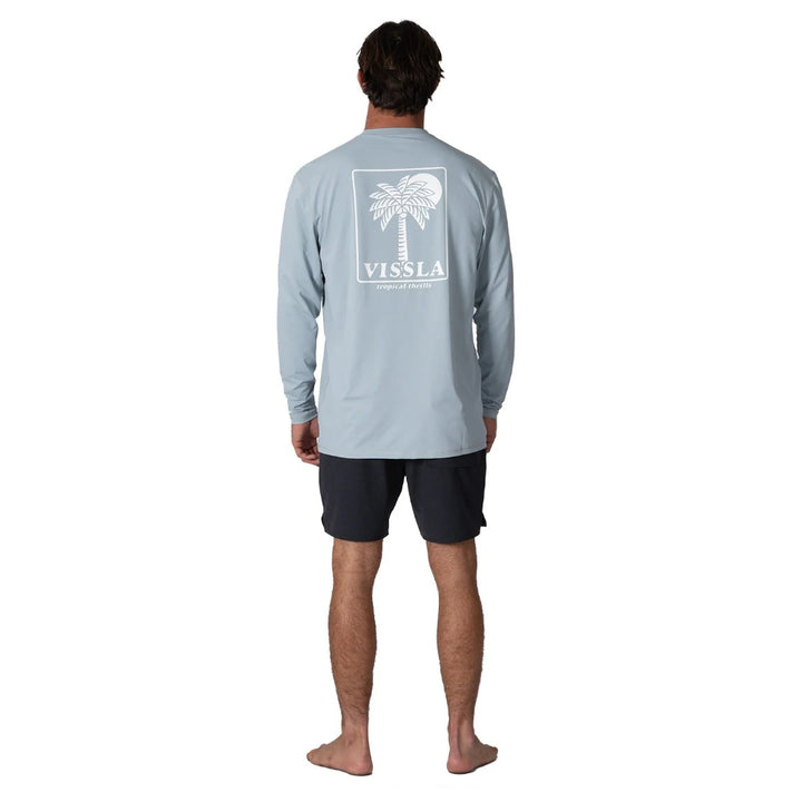 VISSLA PRO COMP LS SUN SHIRT STONE BLUE