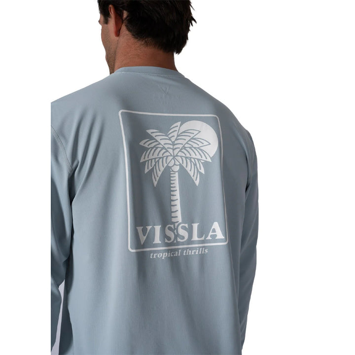 VISSLA PRO COMP LS SUN SHIRT STONE BLUE