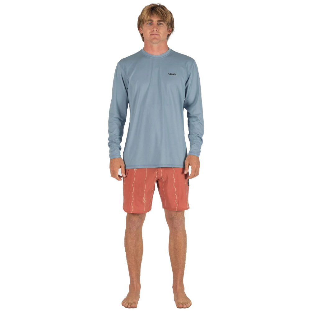 VISSLA PRO COMP LS SUN SHIRT FADED DENIM