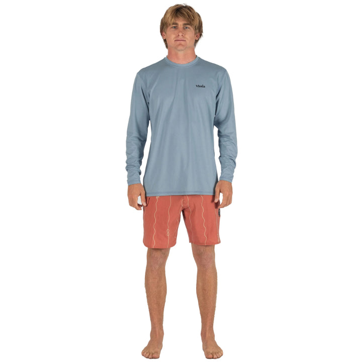VISSLA PRO COMP LS SUN SHIRT FADED DENIM