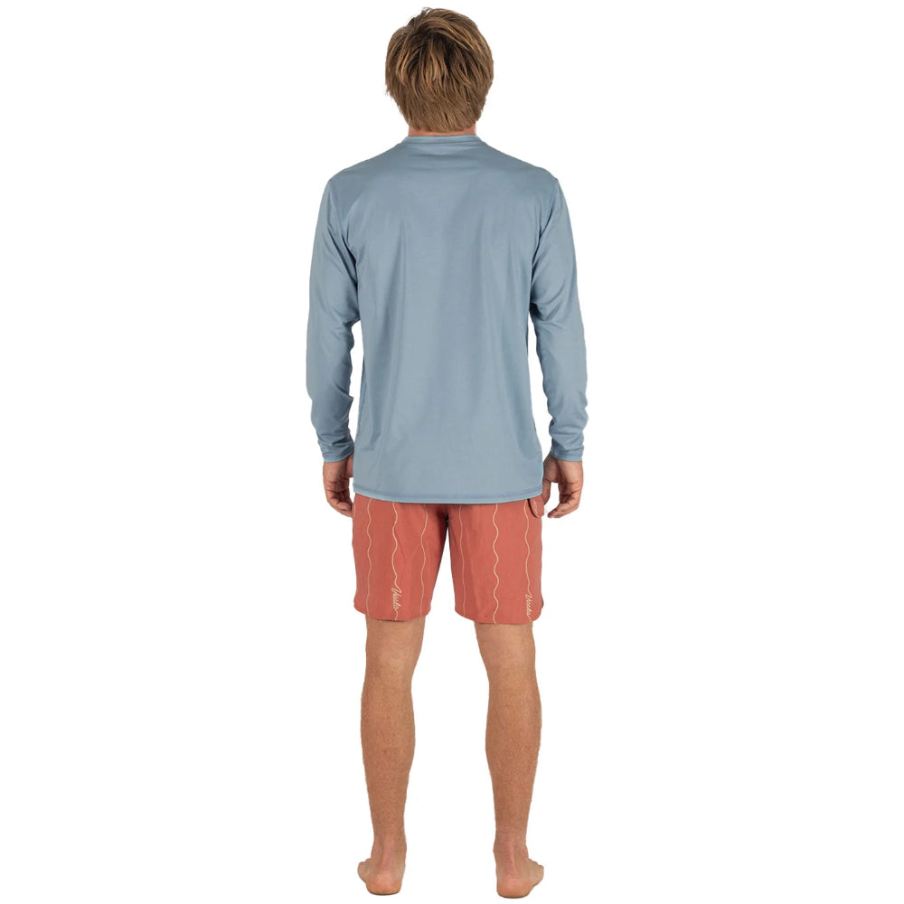 VISSLA PRO COMP LS SUN SHIRT FADED DENIM
