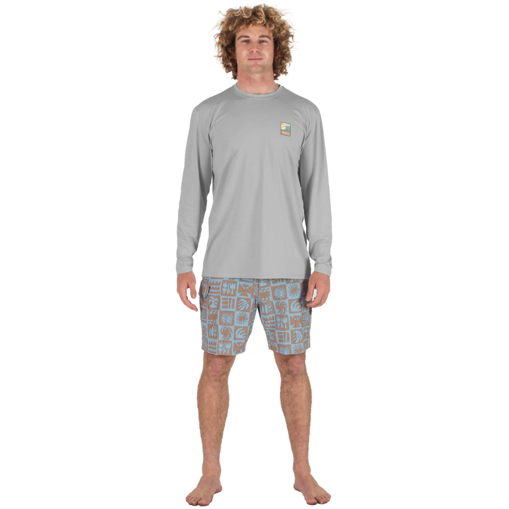 VISSLA PRO COMP LS SUN SHIRT STORM GREY