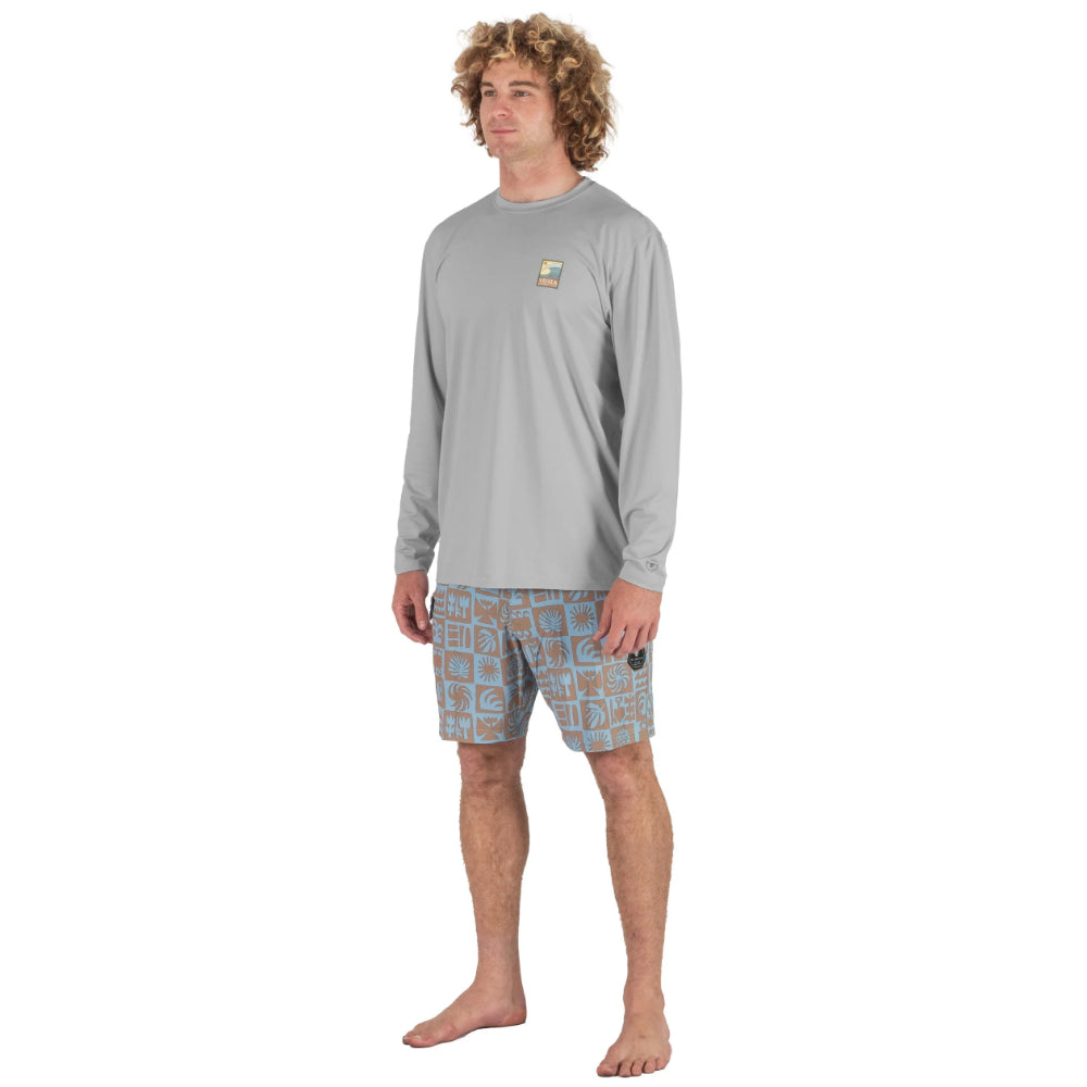 VISSLA PRO COMP LS SUN SHIRT STORM GREY