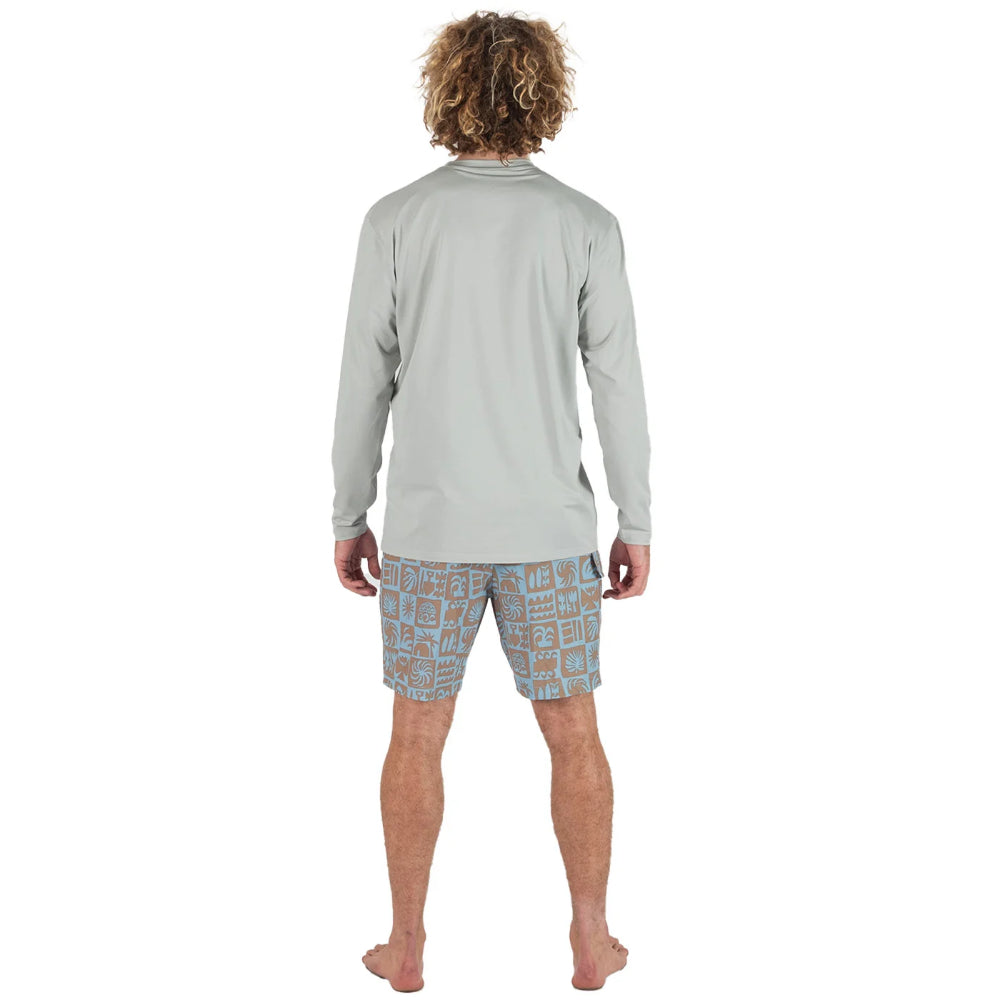 VISSLA PRO COMP LS SUN SHIRT STORM GREY