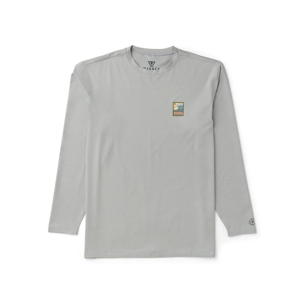 VISSLA PRO COMP LS SUN SHIRT STORM GREY
