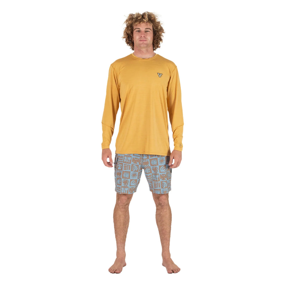 VISSLA TWISTED ECO LS SUN SHIRT GOLDEN HEATHER