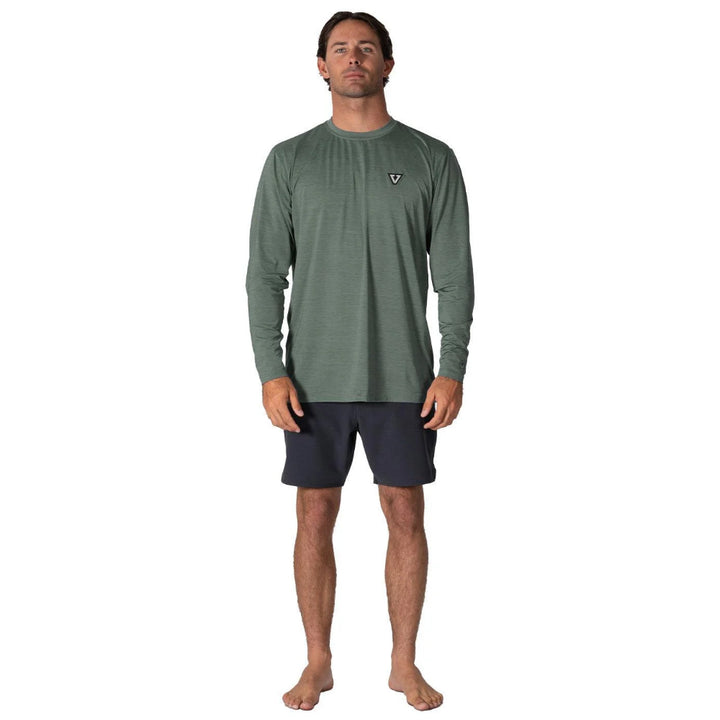 VISSLA TWISTED ECO LS SUN SHIRT ARMY HEATHER