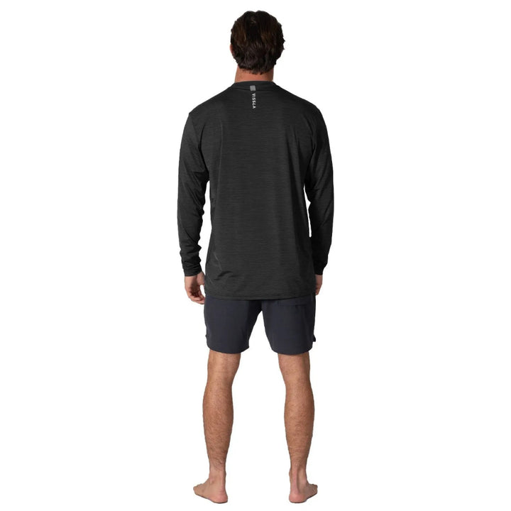 VISSLA TWISTED ECO LS SUN SHIRT BLACK HEATHER