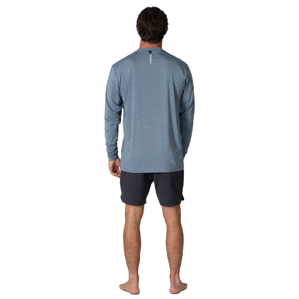 VISSLA TWISTED ECO LS SUN SHIRT SLATE HEATHER