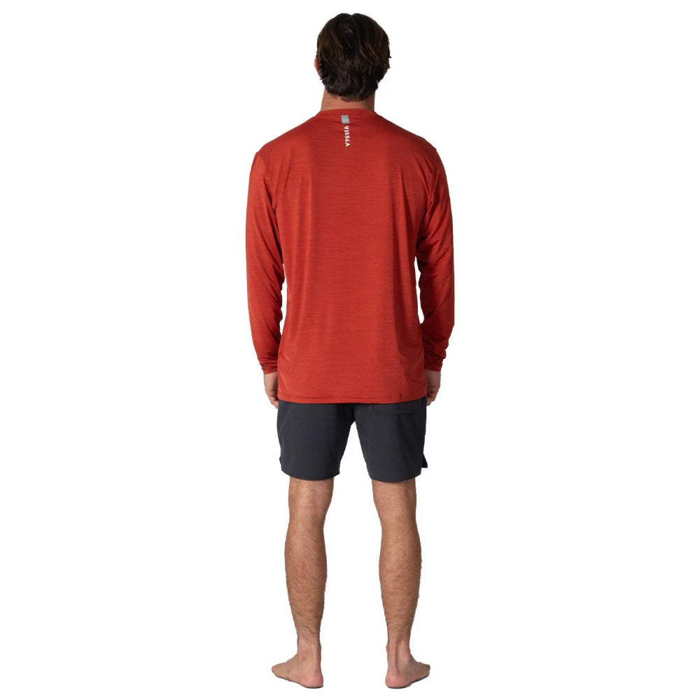 VISSLA TWISTED ECO LS SUN SHIRT PICANTE