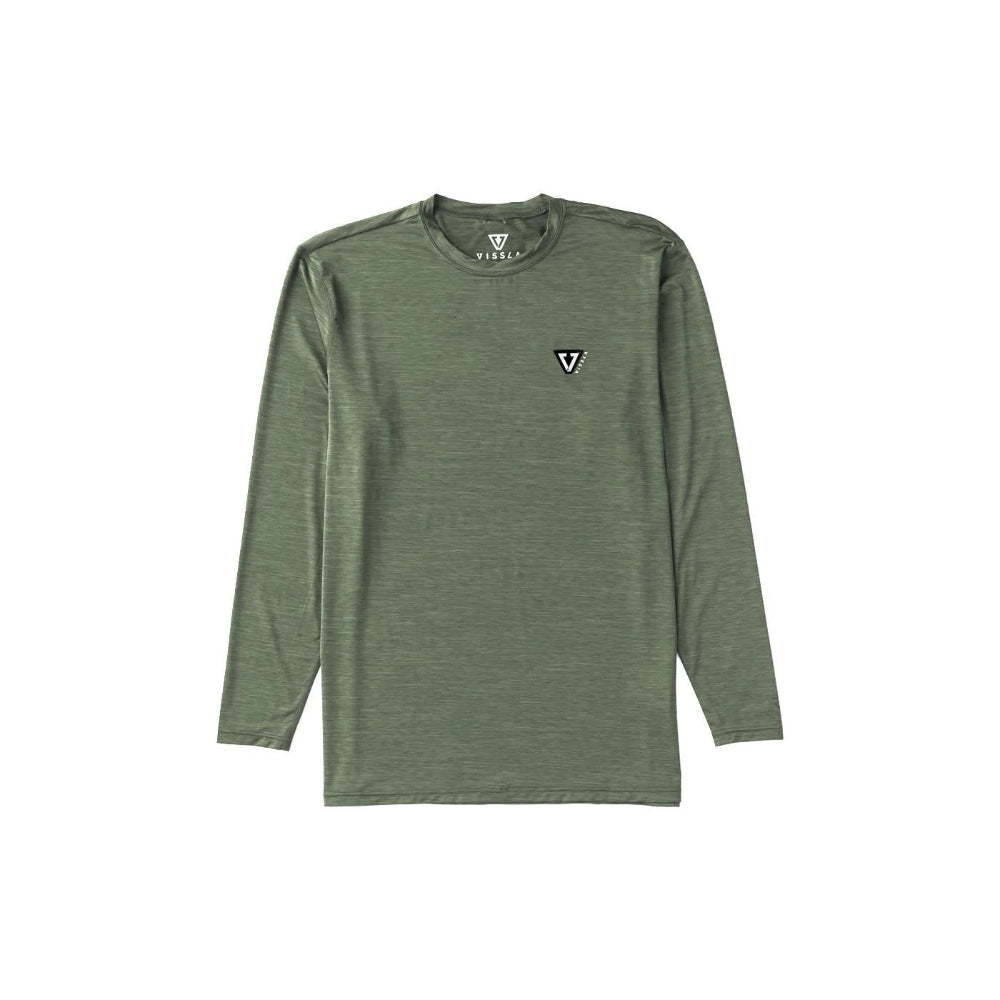 VISSLA TWISTED ECO LS SUN SHIRT ARMY HEATHER