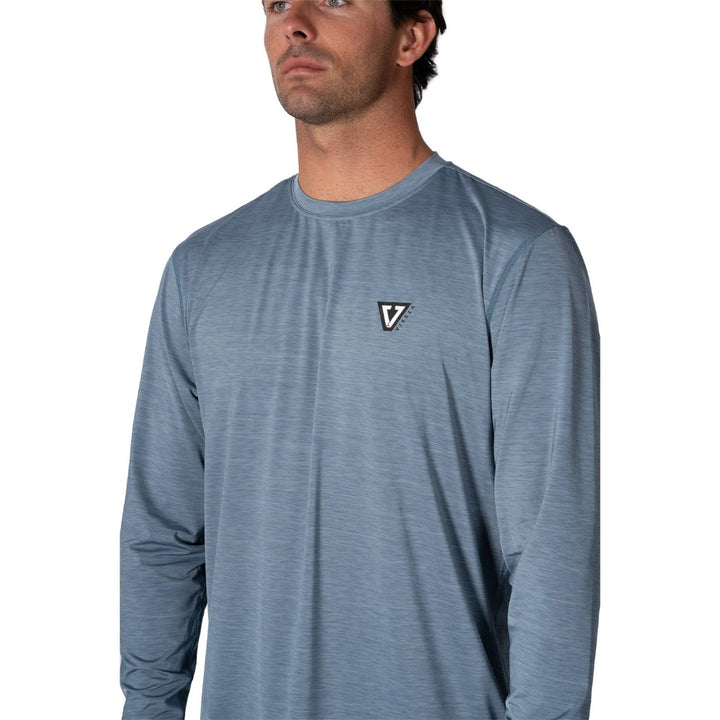 VISSLA TWISTED ECO LS SUN SHIRT SLATE HEATHER