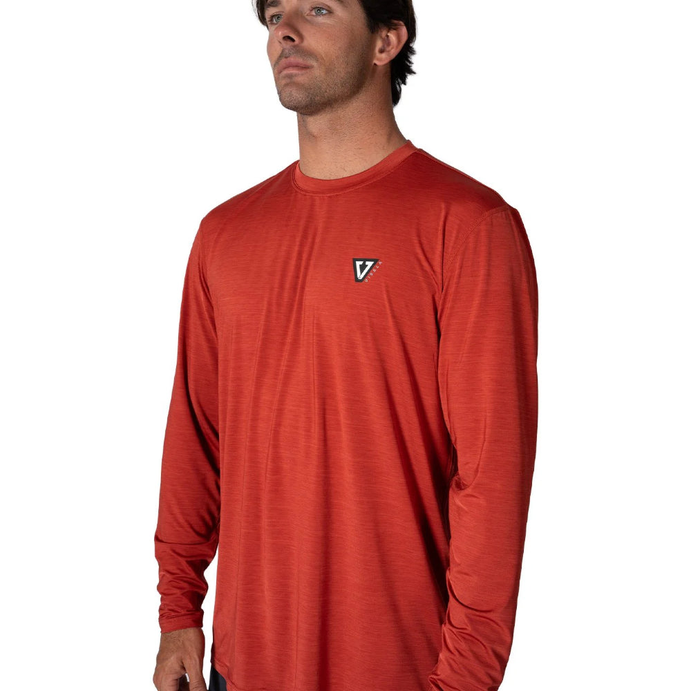 VISSLA TWISTED ECO LS SUN SHIRT PICANTE