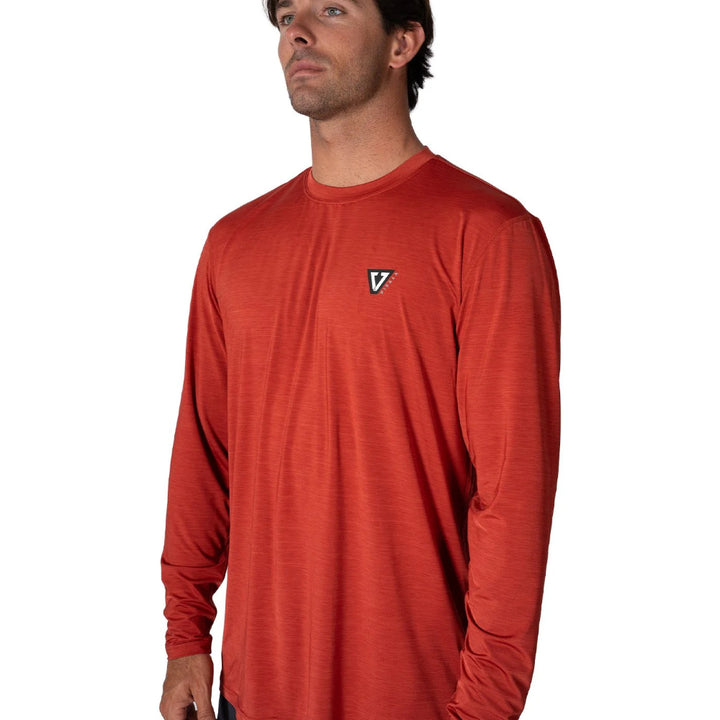 VISSLA TWISTED ECO LS SUN SHIRT PICANTE