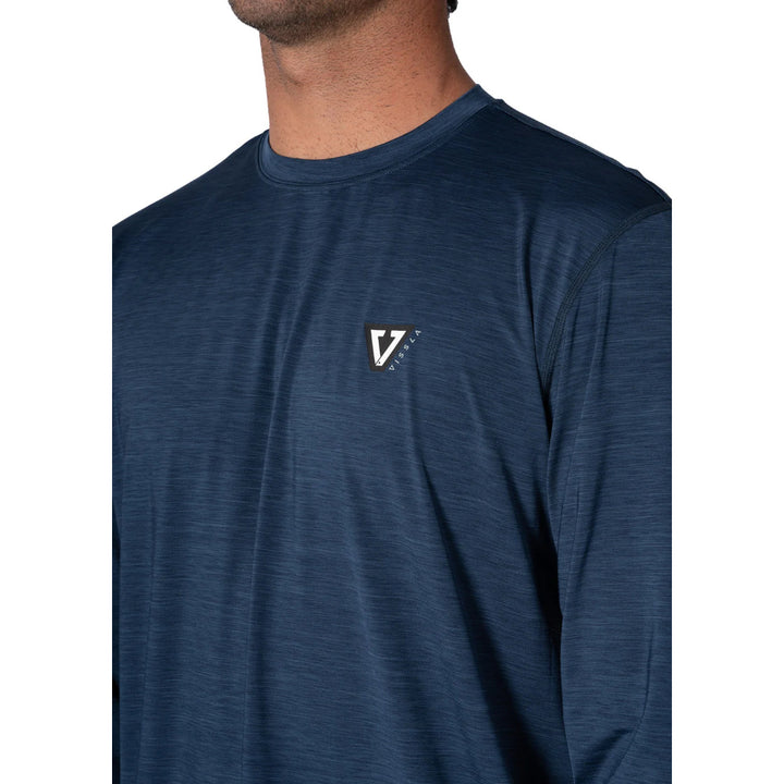 VISSLA TWISTED ECO LS SUN SHIRT DARK NAVY HEATHER