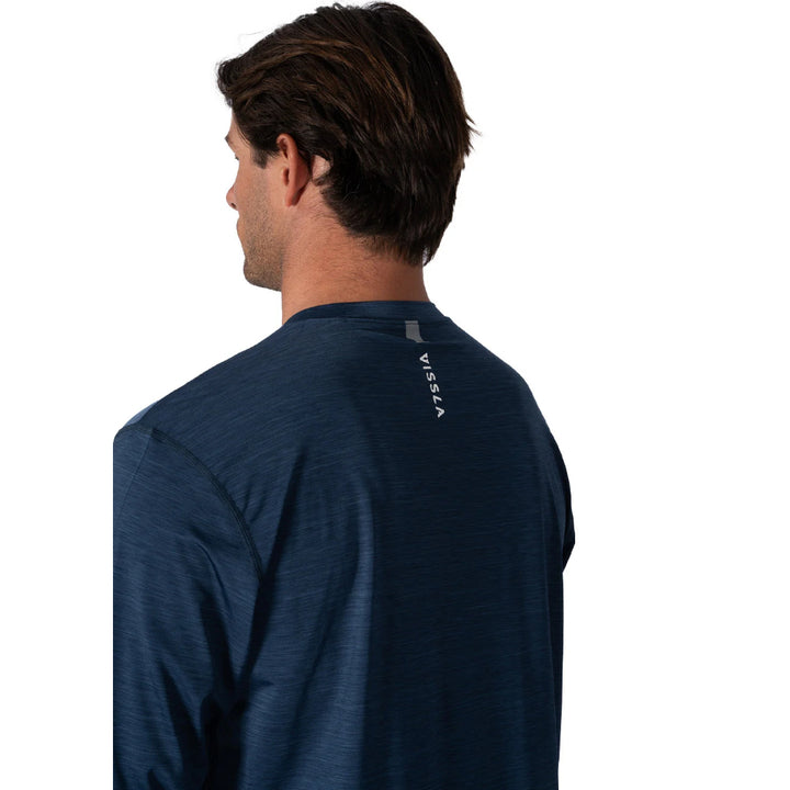 VISSLA TWISTED ECO LS SUN SHIRT DARK NAVY HEATHER