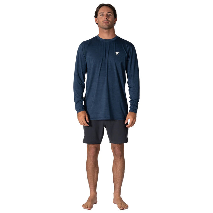 VISSLA TWISTED ECO LS SUN SHIRT DARK NAVY HEATHER