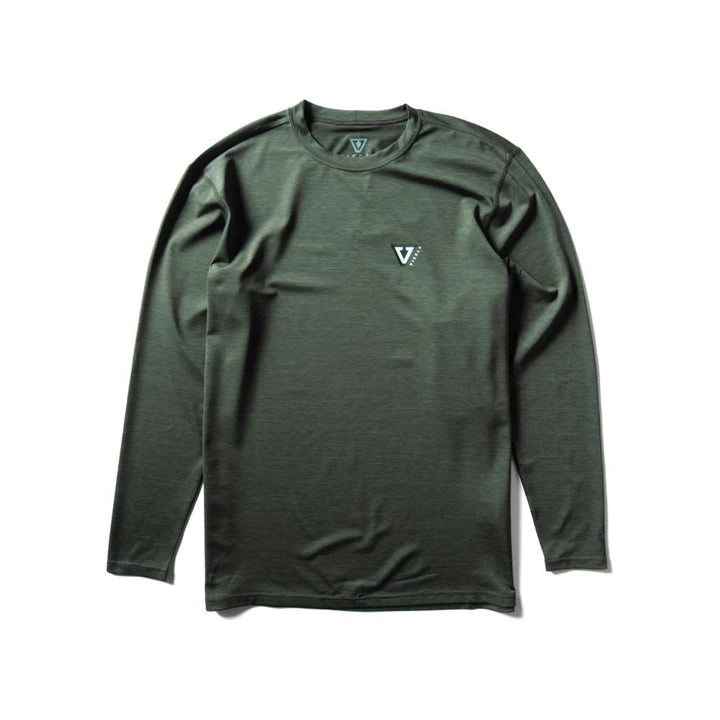 VISSLA TWISTED ECO LS RASH GUARD MILITARY HEATHER