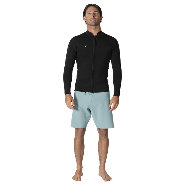 VISSLA SOLID SETS 2MM FRONT ZIP JACKET BLACK
