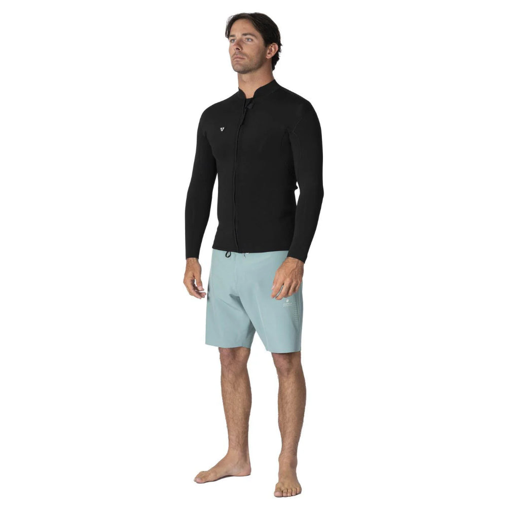 VISSLA SOLID SETS 2MM FRONT ZIP JACKET BLACK