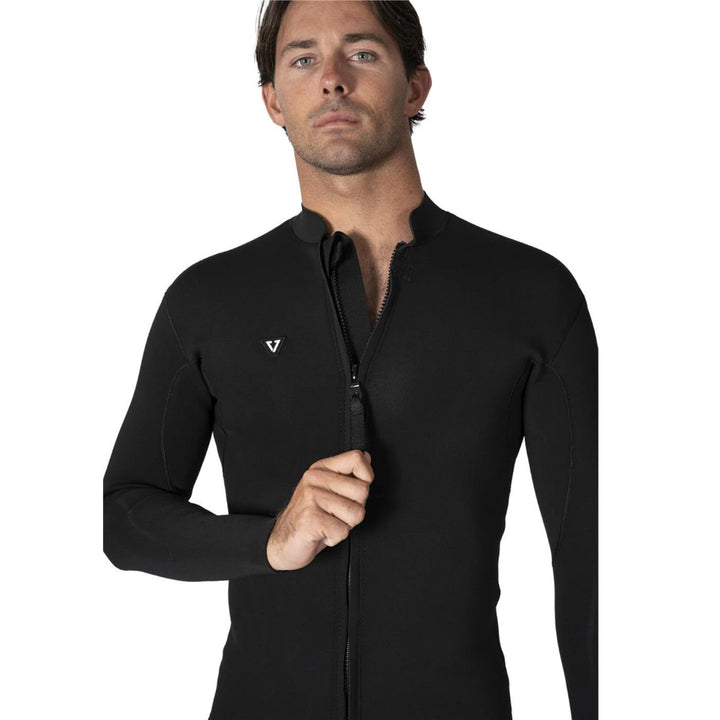 VISSLA SOLID SETS 2MM FRONT ZIP JACKET BLACK