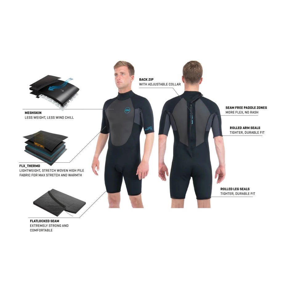 DAKINE QUANTUM 2MM BACK ZIP BLACK