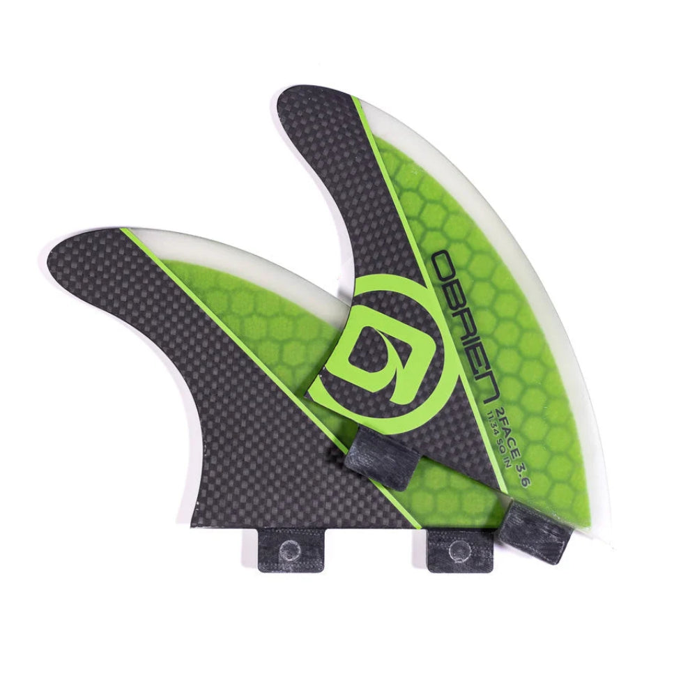 O'BRIEN 3.6'' 2 FACE FIN 2 PACK GREEN