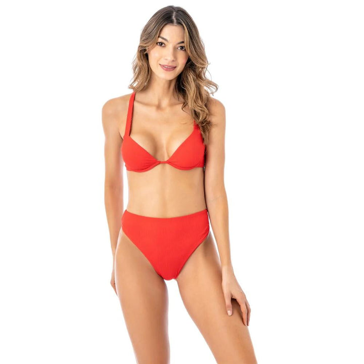 MAAJI SCARLET RED SULLY HIGH RISE BOTTOM