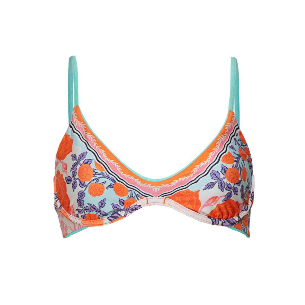 MAAJI SEA TURQUOISE IRENE UNMOLDED UNDERWIRE TOP