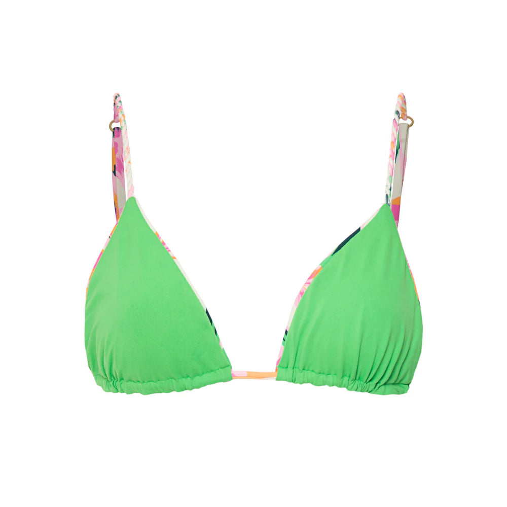 MAAJI BUBBLY BLOSSOM PALM GLOW UPBRAID TRIANGLE TOP