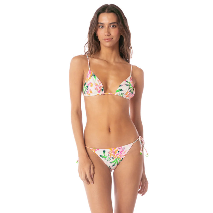MAAJI BUBBLY BLOSSOM PALM GLOW UPBRAID TRIANGLE TOP
