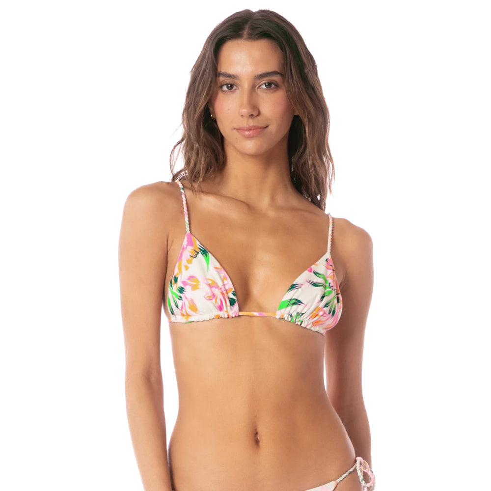 MAAJI BUBBLY BLOSSOM PALM GLOW UPBRAID TRIANGLE TOP