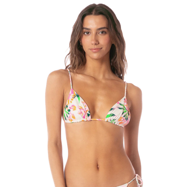 MAAJI BUBBLY BLOSSOM PALM GLOW UPBRAID TRIANGLE TOP