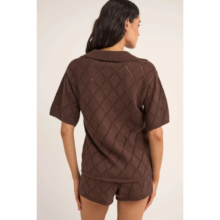 RHYTHM SUNNY KNIT BEACH SHORT CHOCOLATE